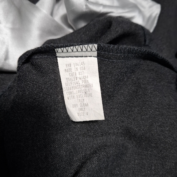 Ruth Neiman Marcus Gray Rayon Blend Silk Bow Accent Strapless Dress Size 4 New - Picture 10 of 10